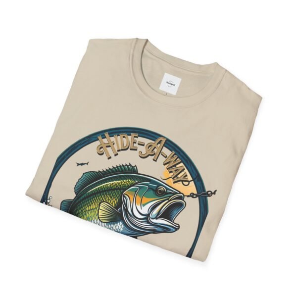 Reel cool Hide-A-Way Fishing Hole Unisex Softstyle T-Shirt - Image 16