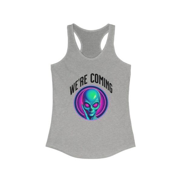 "We're Coming" Women's Racerback Tank - Image 5