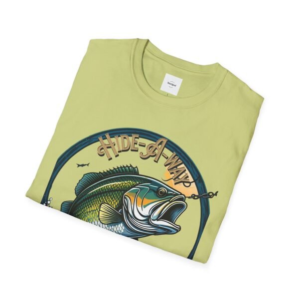 Reel cool Hide-A-Way Fishing Hole Unisex Softstyle T-Shirt - Image 20