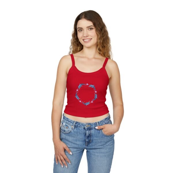 Dolphin Circle Women's Spaghetti Strap Tank - Image 27
