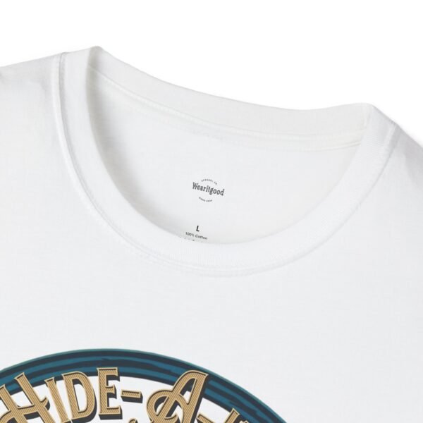 Reel cool Hide-A-Way Fishing Hole Unisex Softstyle T-Shirt - Image 7