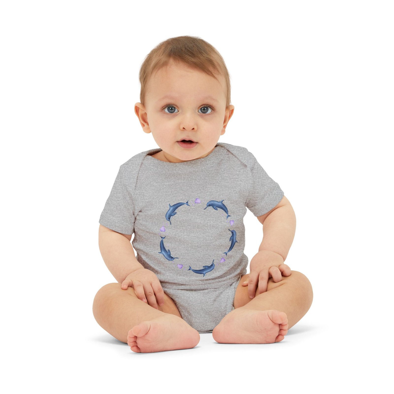 Cute Dolphin Circle Infant Jersey One Piece - Image 19