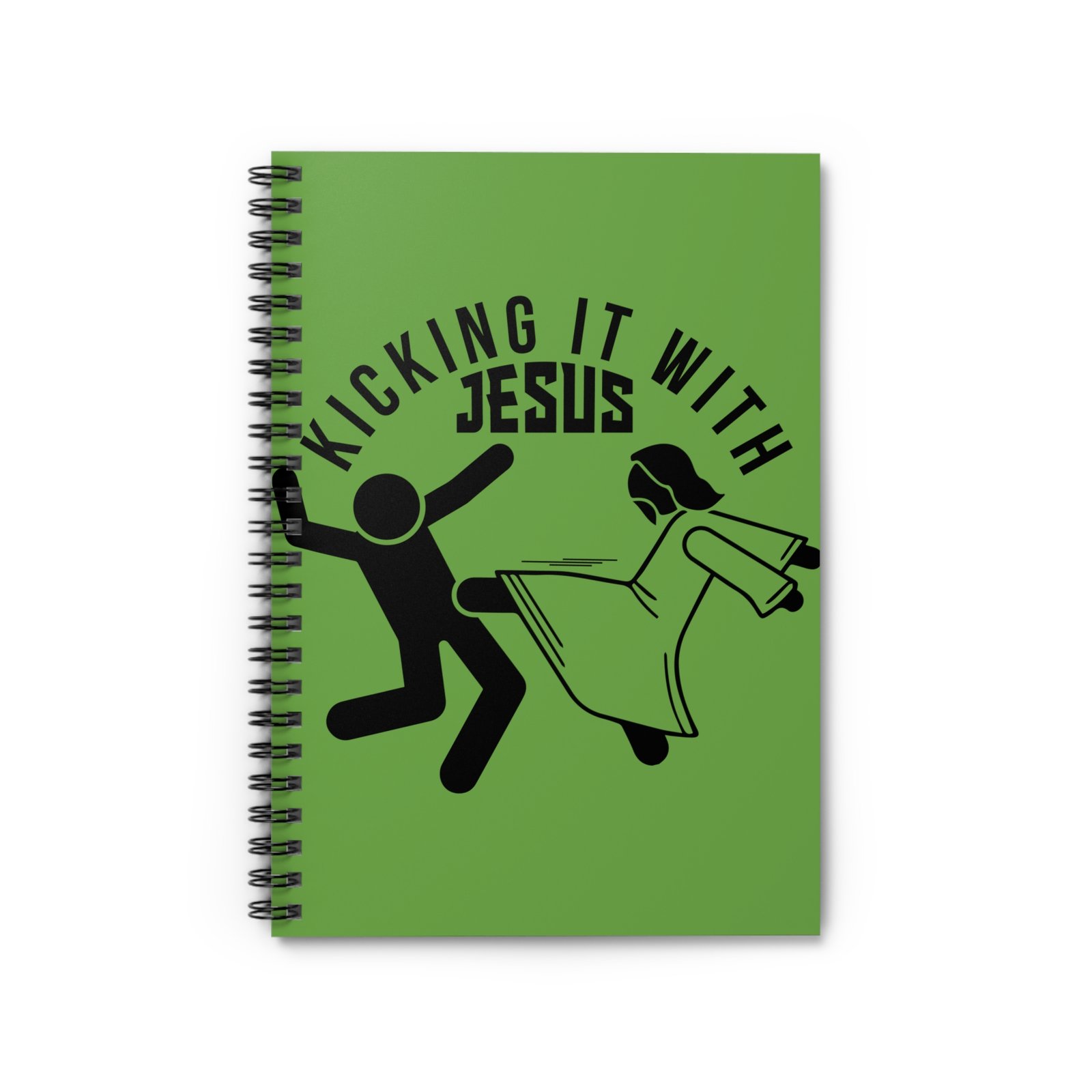 Kicking it with Jesus Spiral Notebook