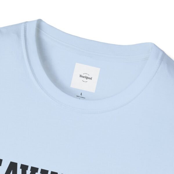Leaving the 99 black lettered Unisex T-Shirt - Image 3