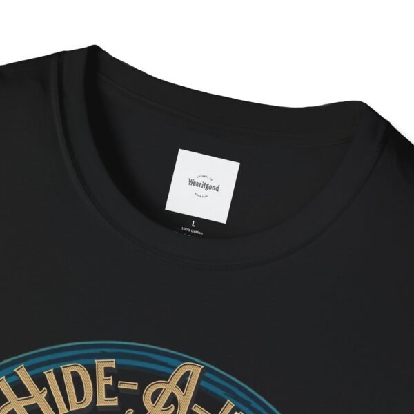 Reel cool Hide-A-Way Fishing Hole Unisex Softstyle T-Shirt - Image 11