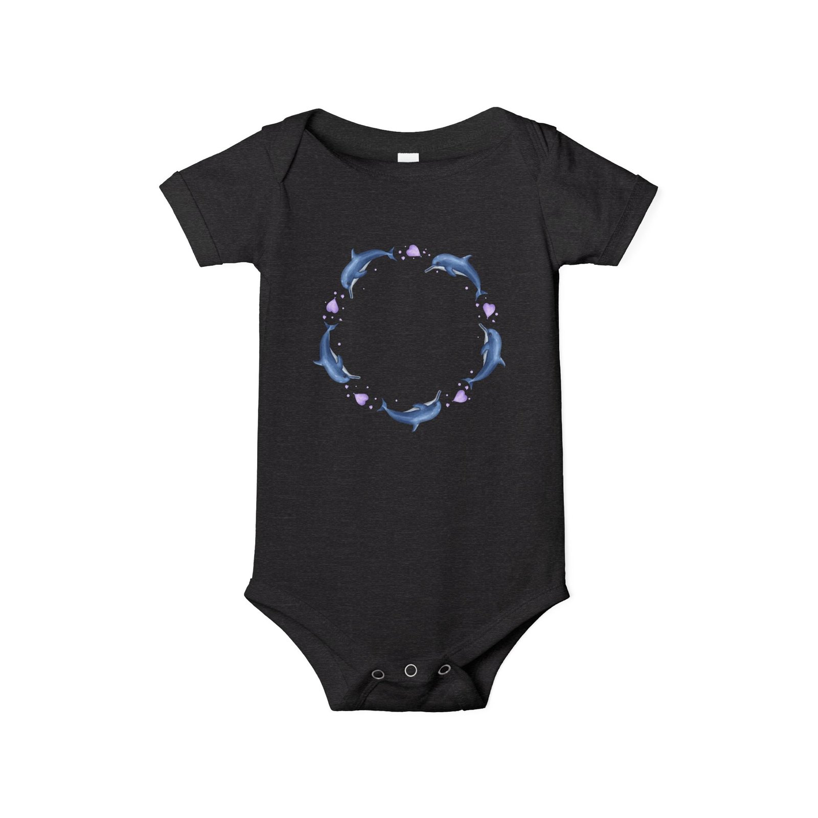 Cute Dolphin Circle Infant Jersey One Piece - Image 29