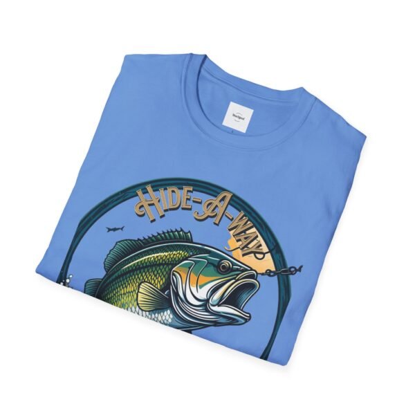 Reel cool Hide-A-Way Fishing Hole Unisex Softstyle T-Shirt - Image 4