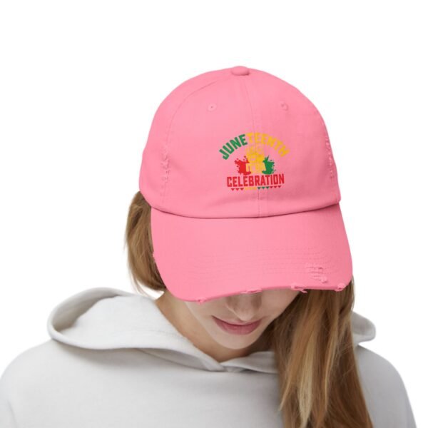 Juneteenth Celebration Distressed Unisex Cap - Image 24