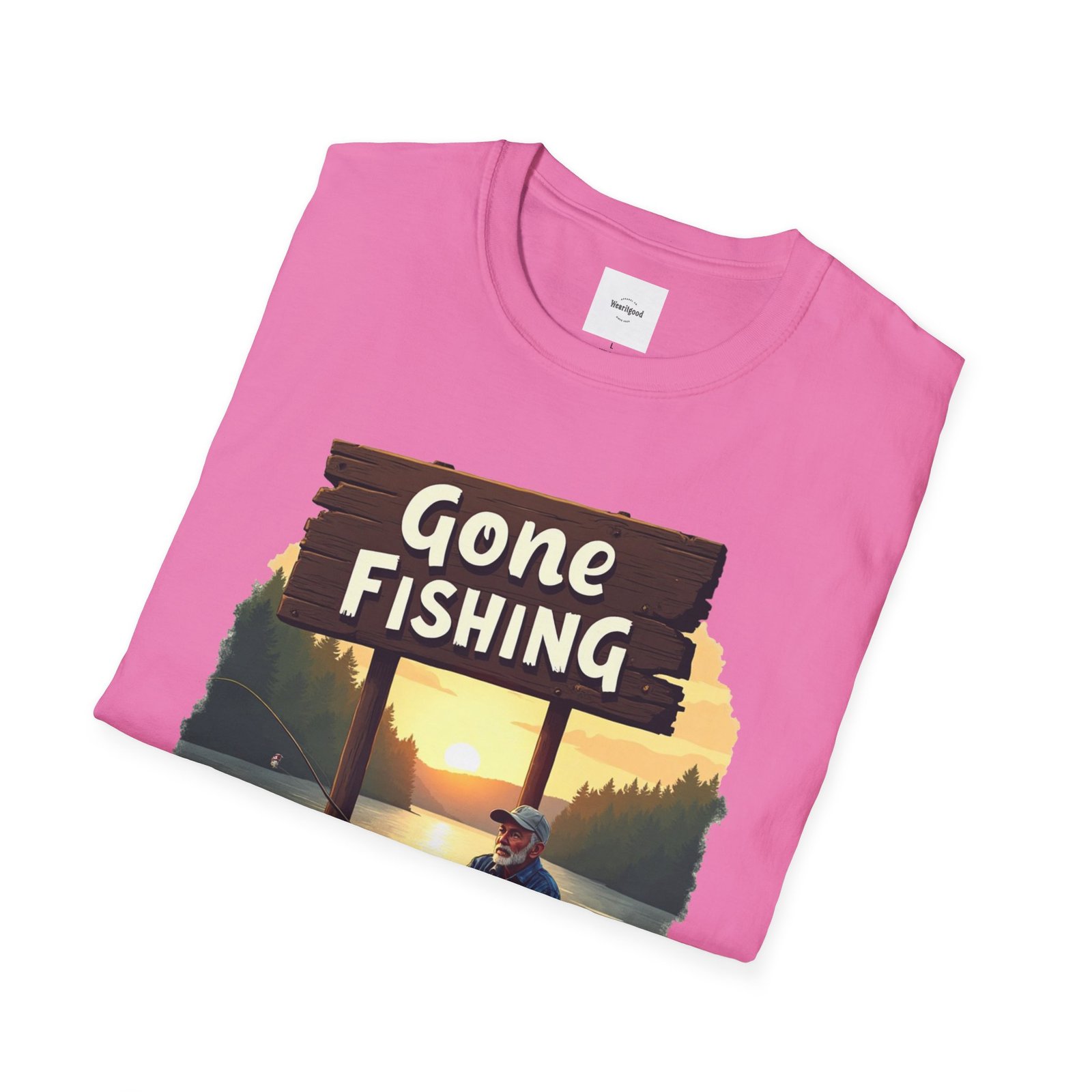Gone Fishing Unisex T-Shirt - Image 56