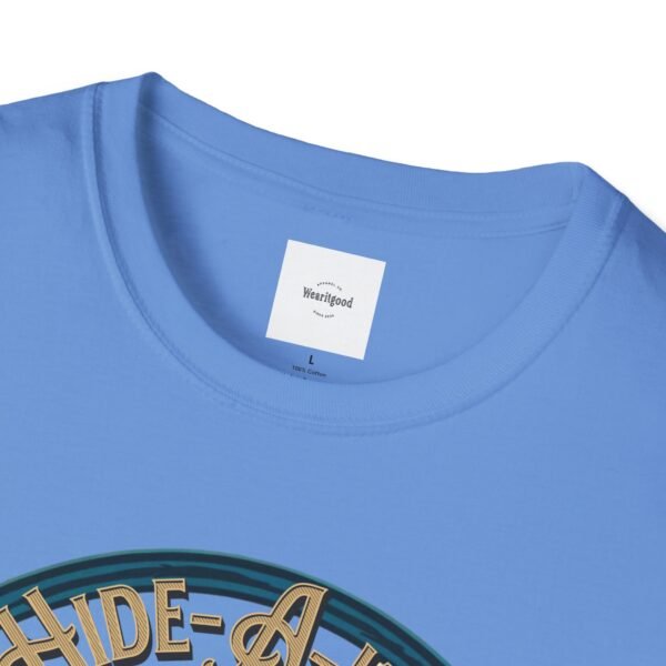 Reel cool Hide-A-Way Fishing Hole Unisex Softstyle T-Shirt - Image 3