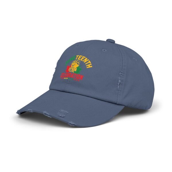 Juneteenth Celebration Distressed Unisex Cap - Image 14