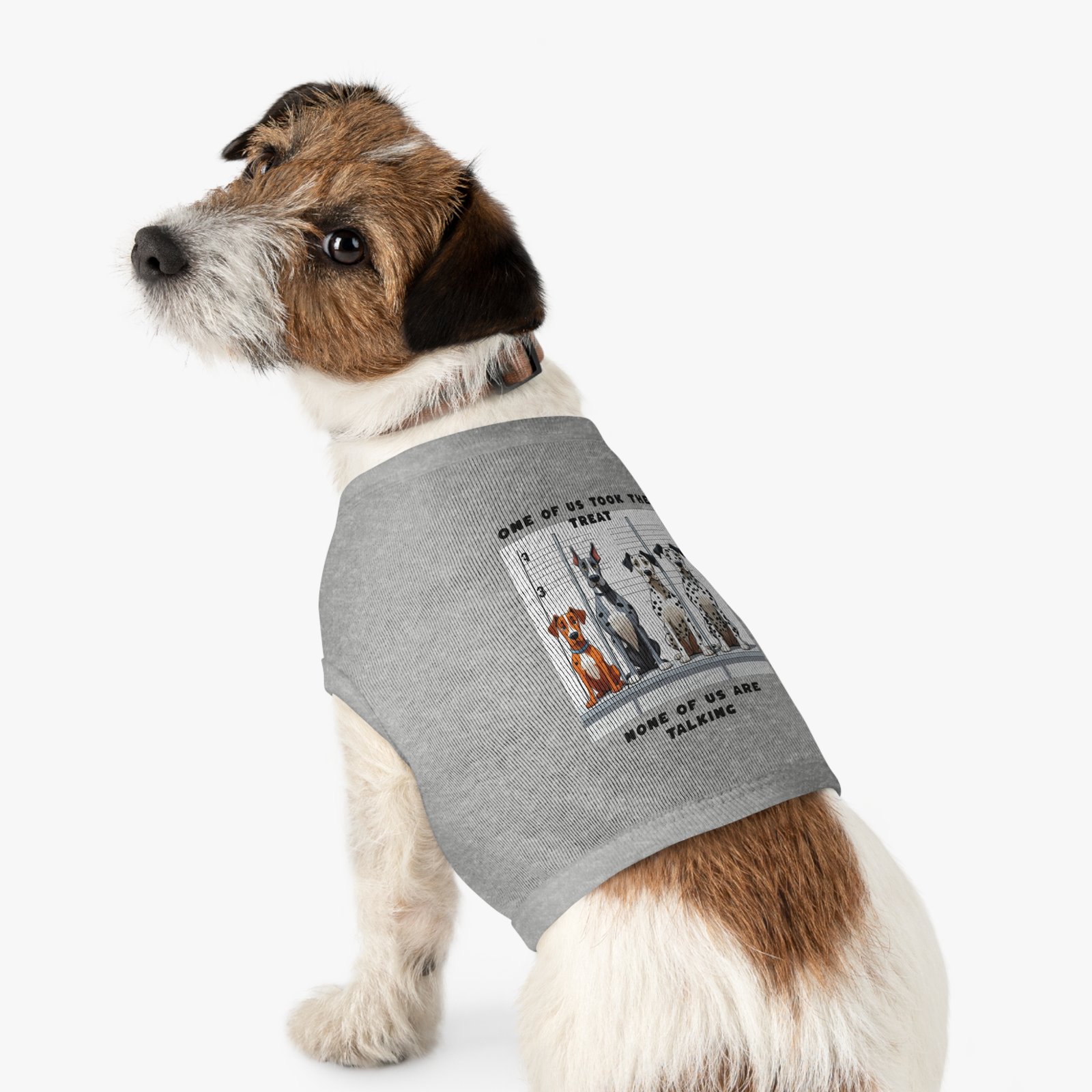 Who ate the treat Dogie line up : Pet Tank Top for Dogs