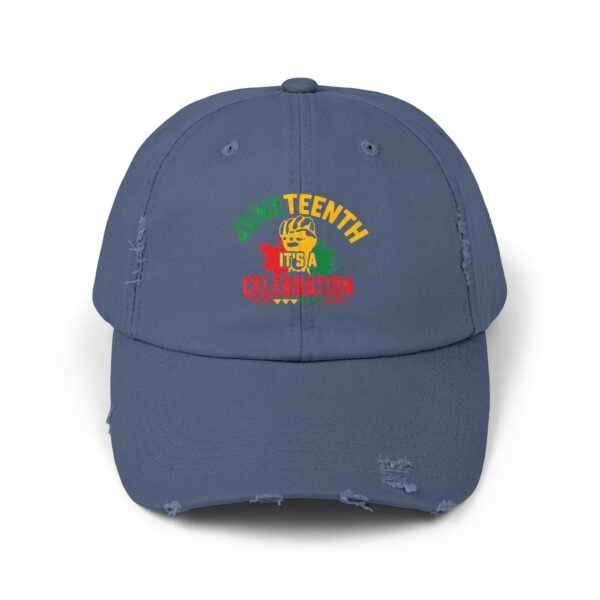 Juneteenth Celebration Distressed Unisex Cap - Image 13