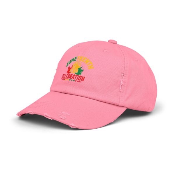 Juneteenth Celebration Distressed Unisex Cap - Image 22