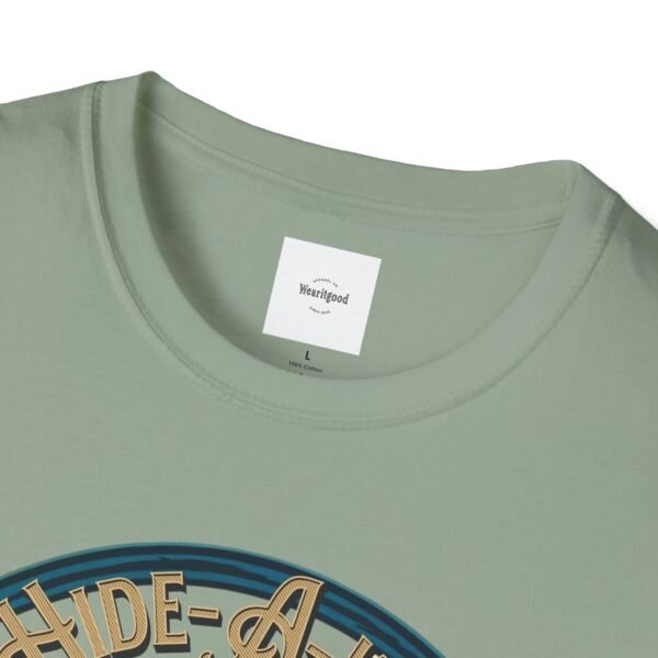 Reel cool Hide-A-Way Fishing Hole Unisex Softstyle T-Shirt - Image 23