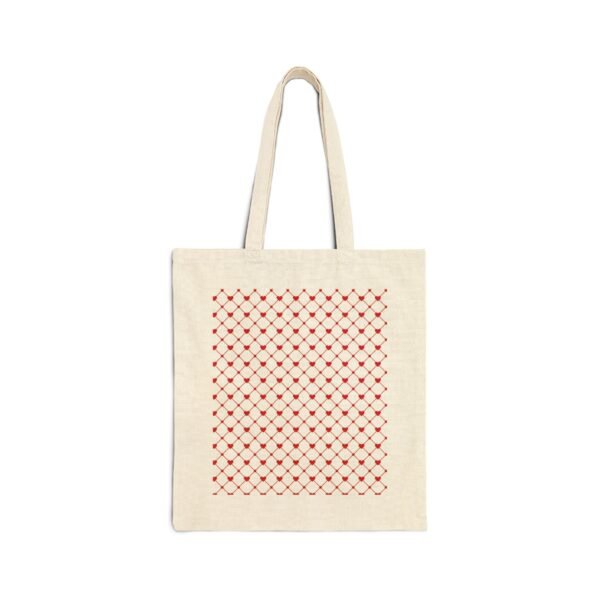 Red heart Pattern Cotton Canvas Tote Bag