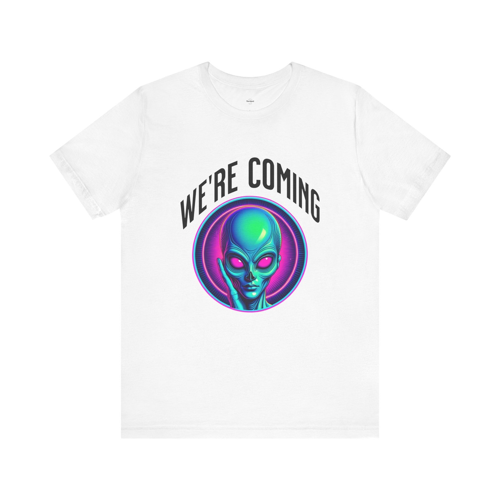 WE'RE COMING Alien Unisex Tee - Image 3