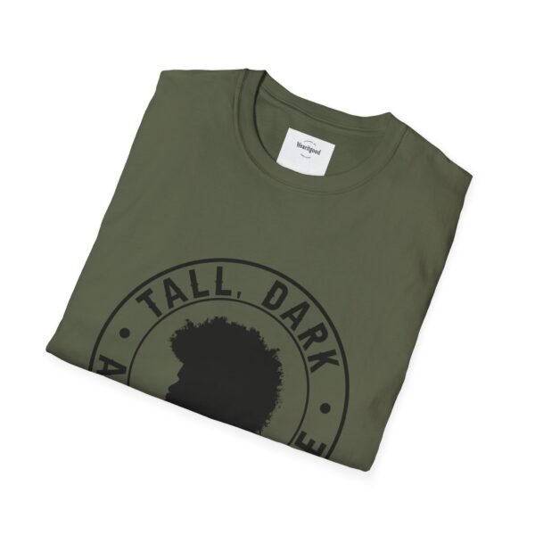 Tall, Dark, and Handsome Unisex Softstyle T-Shirt - Image 16
