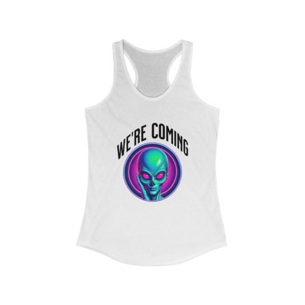 "We're Coming" Women's Racerback Tank