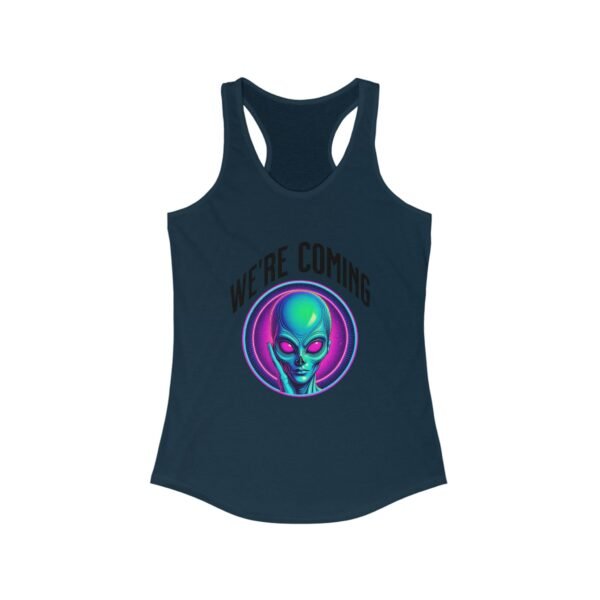 "We're Coming" Women's Racerback Tank - Image 21