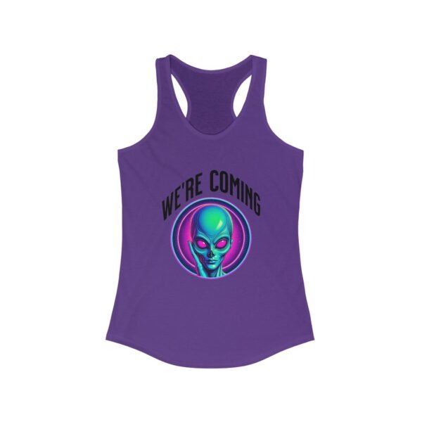 "We're Coming" Women's Racerback Tank - Image 25