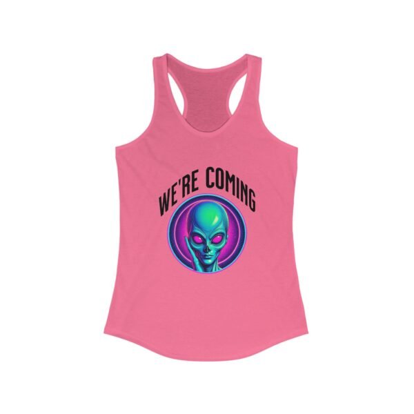 "We're Coming" Women's Racerback Tank - Image 27