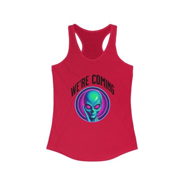 "We're Coming" Women's Racerback Tank - Image 31