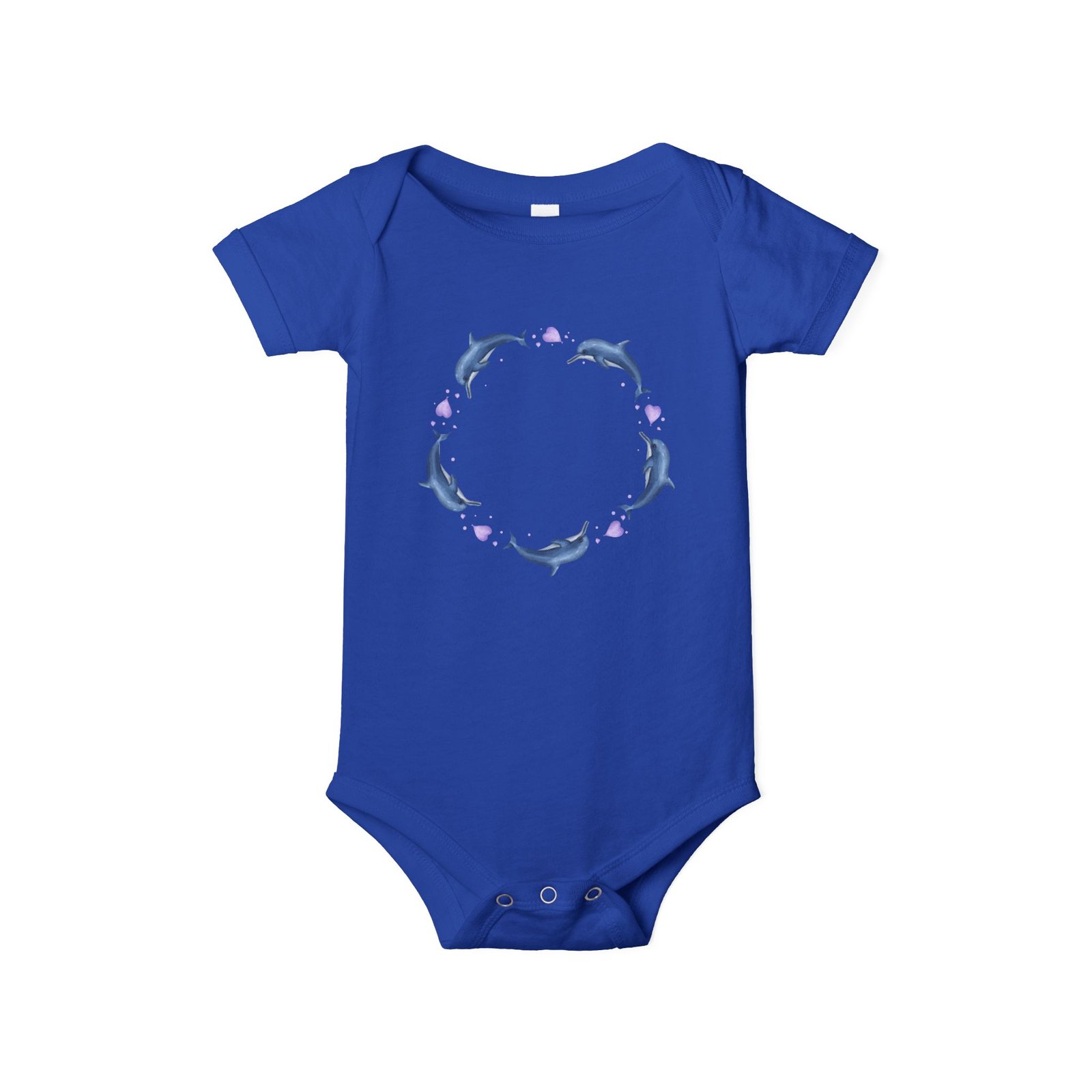 Cute Dolphin Circle Infant Jersey One Piece - Image 25