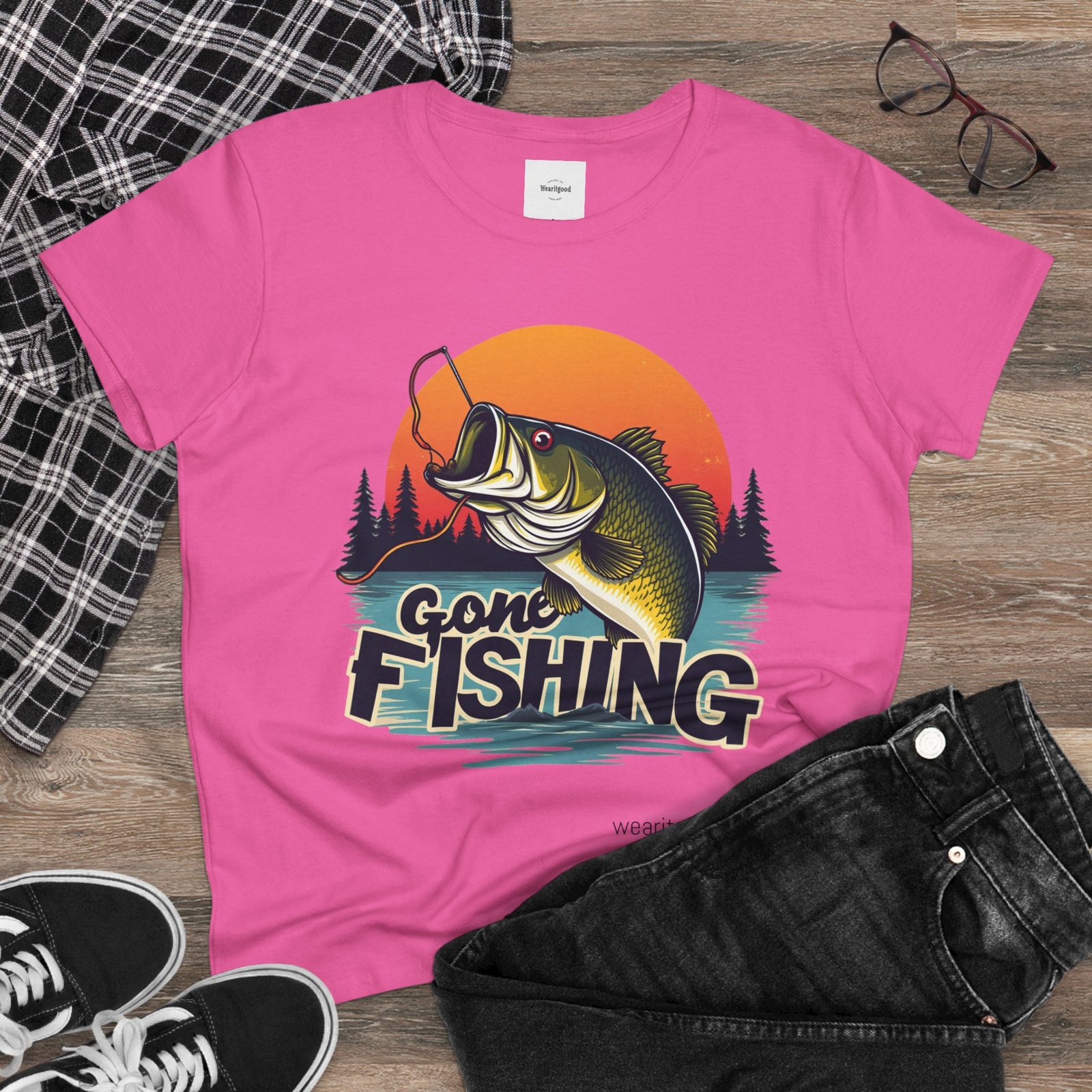 Gone Fishing Women's Tee - Image 20