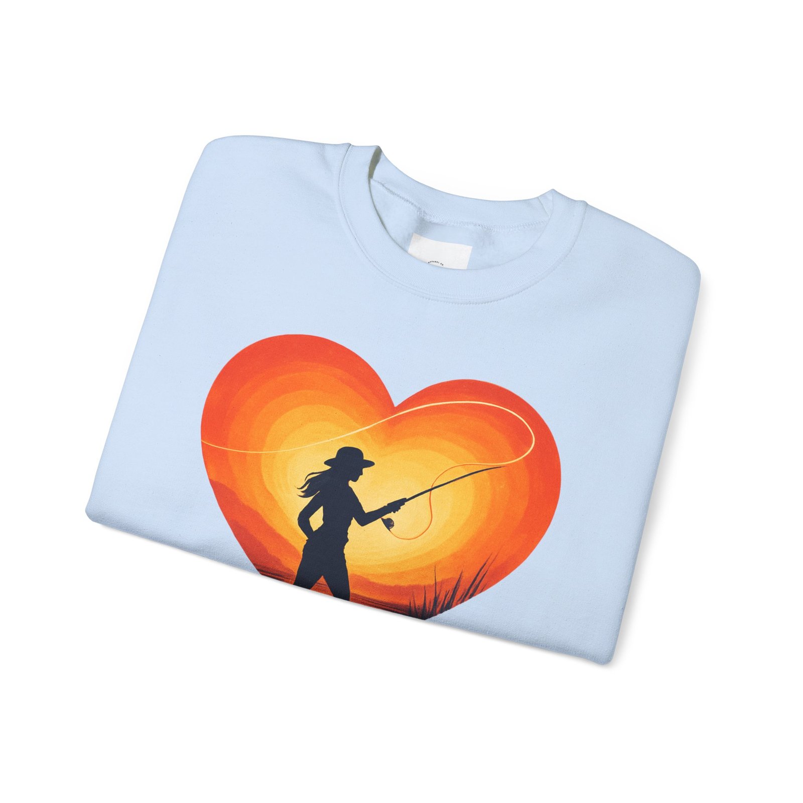 Ladies: Fishing Girls Have Heart Sweatshirt - Image 35