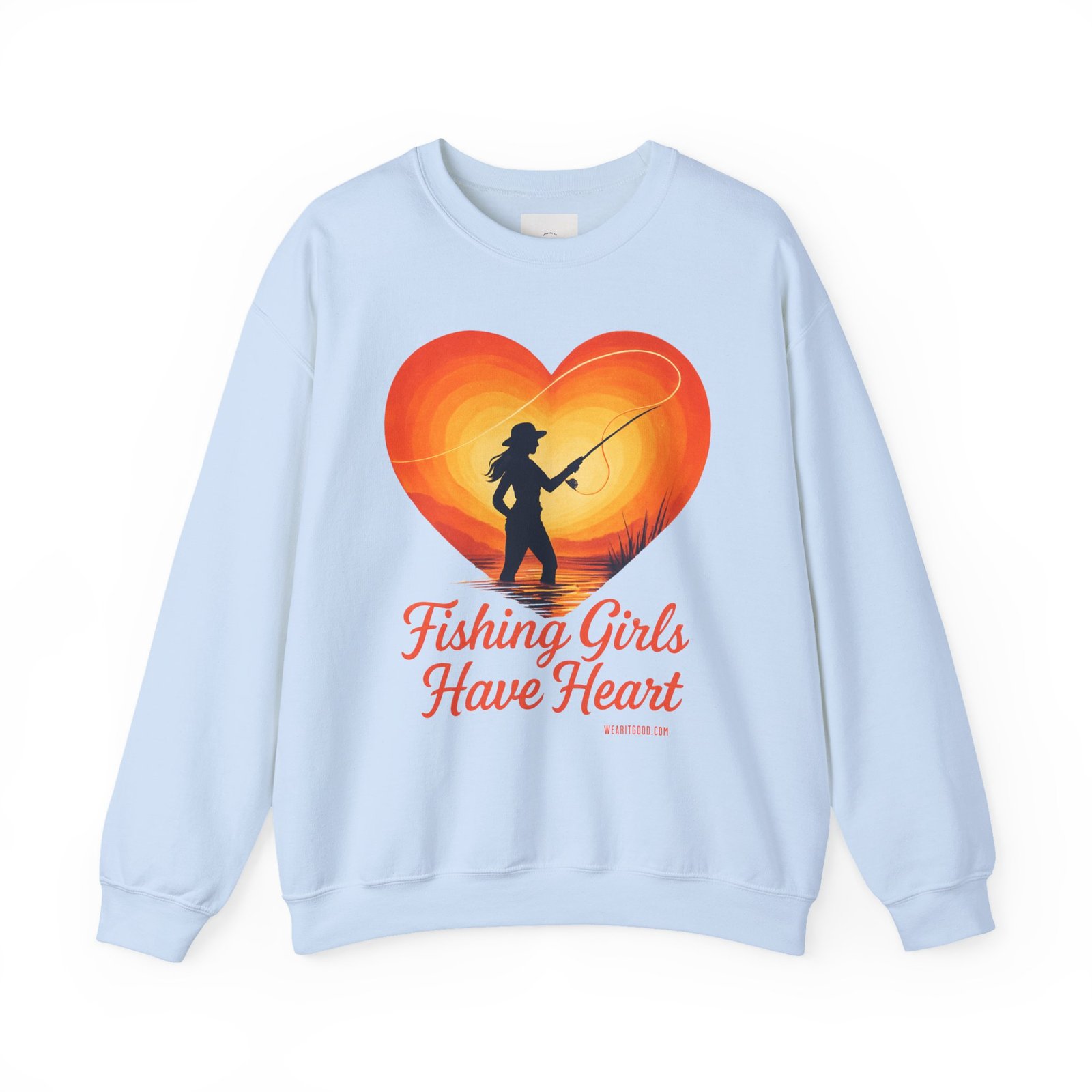 Ladies: Fishing Girls Have Heart Sweatshirt - Image 33