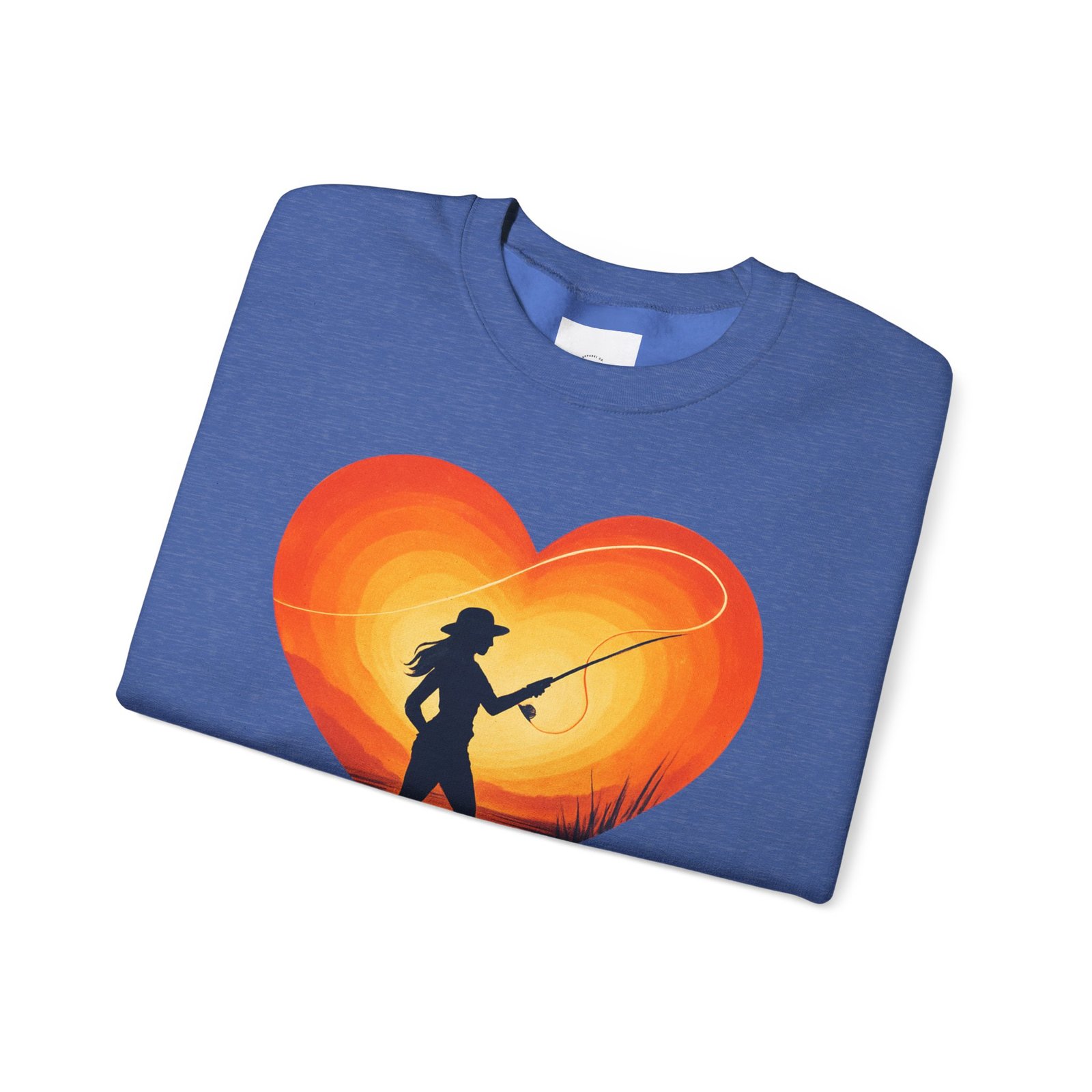 Ladies: Fishing Girls Have Heart Sweatshirt - Image 39