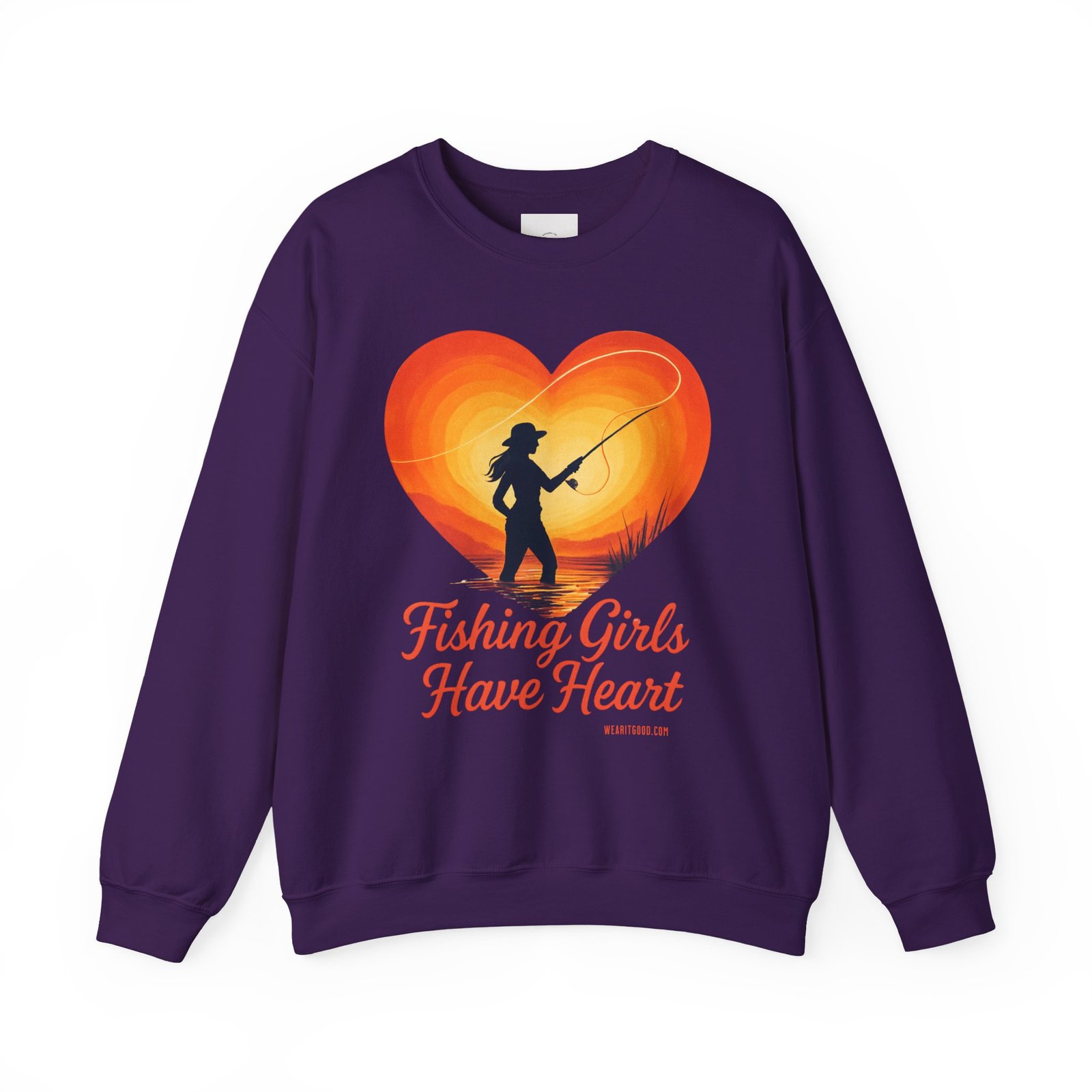 Ladies: Fishing Girls Have Heart Sweatshirt - Image 53