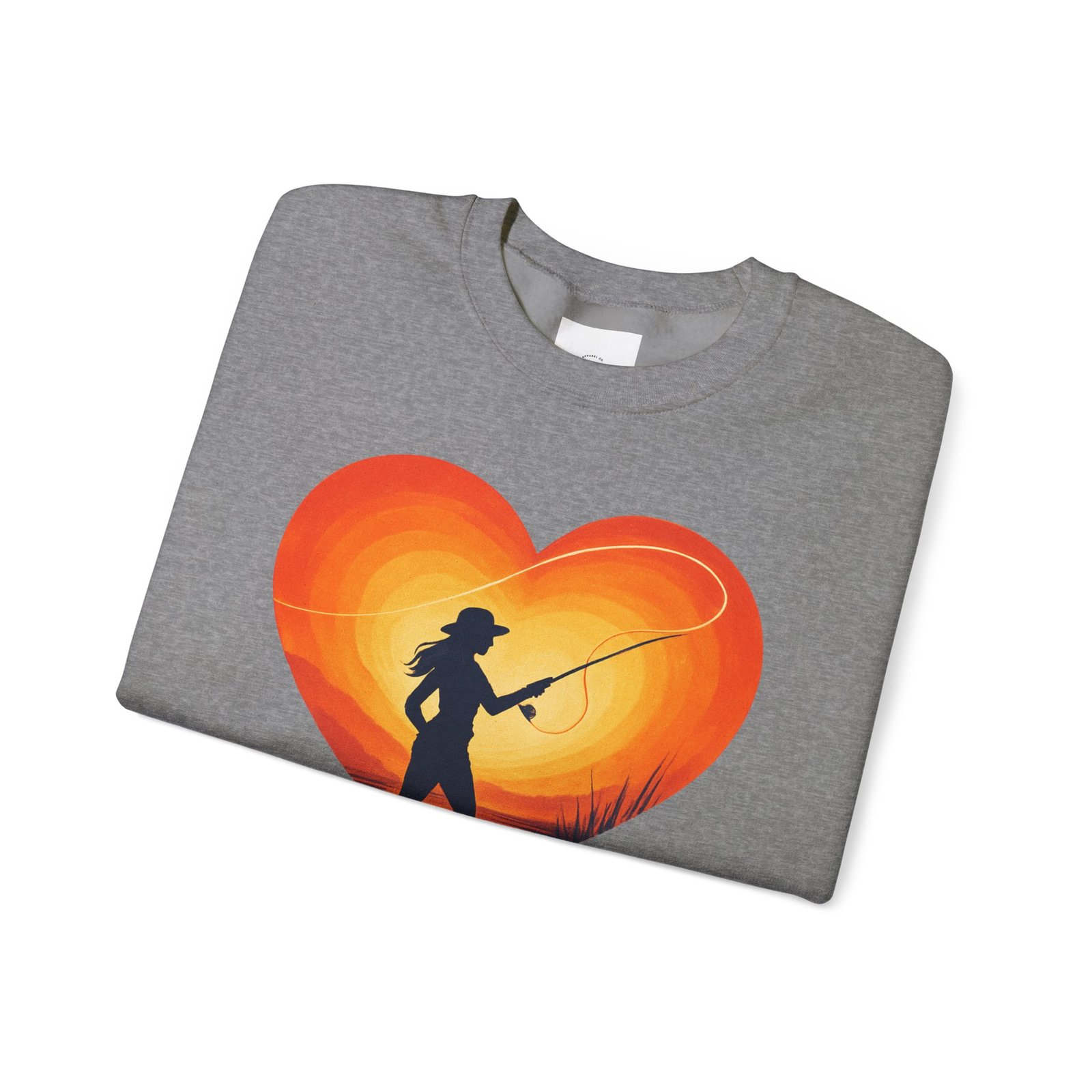 Ladies: Fishing Girls Have Heart Sweatshirt - Image 27