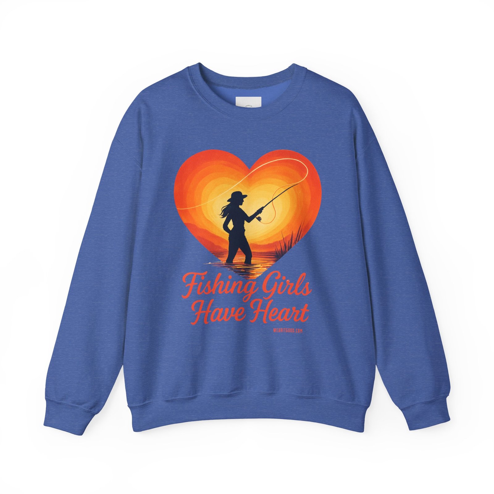 Ladies: Fishing Girls Have Heart Sweatshirt - Image 37