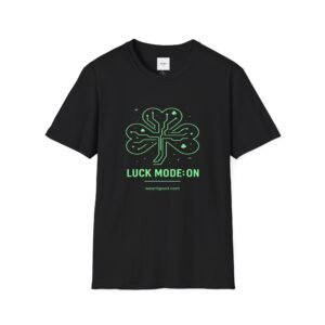 Luck Mode: On T-Shirt — Neon Shamrock St. Patrick’s Day Tee