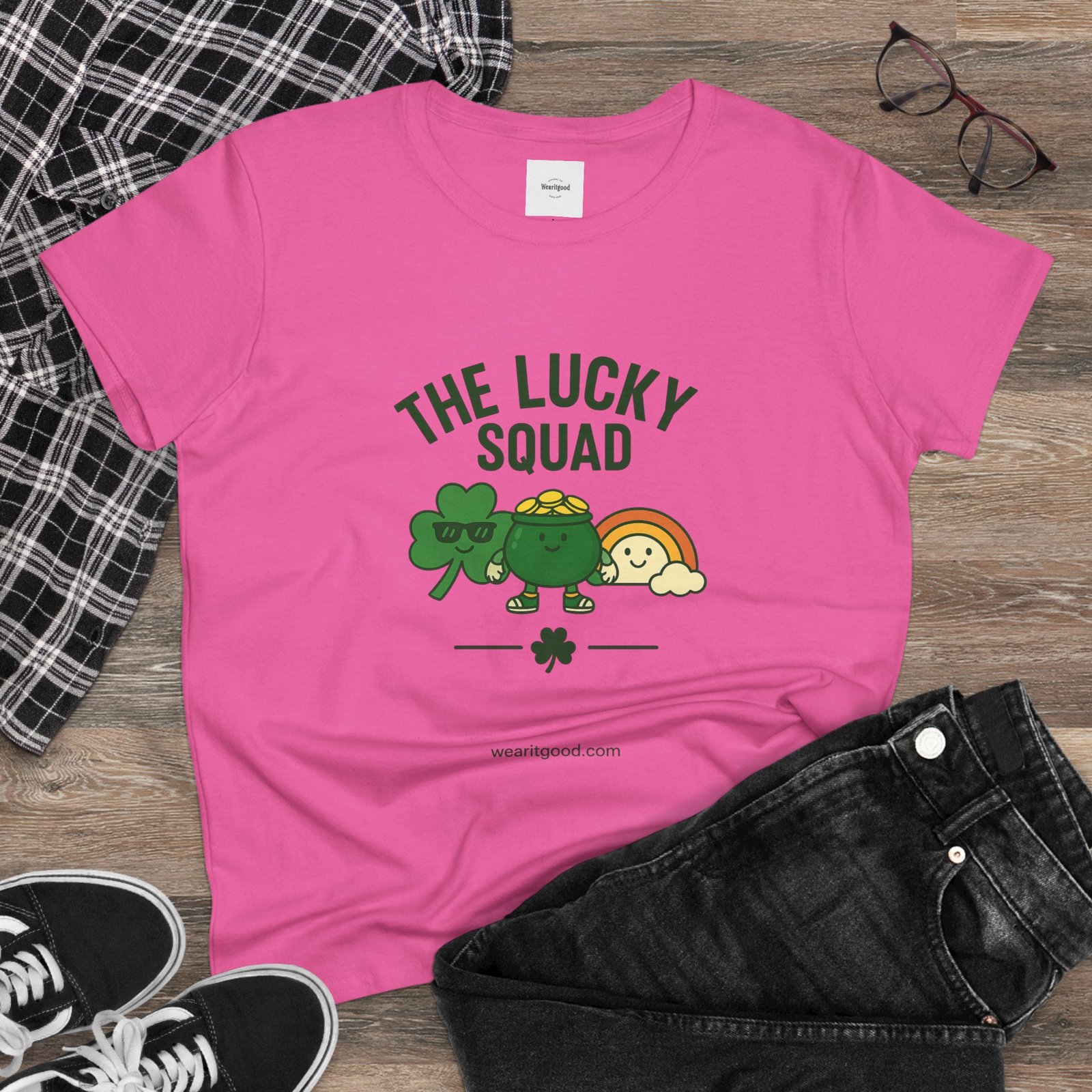 The Lucky Squad Women's Tee – St. Patrick’s Day Shamrock & Rainbow Shirt - Image 20