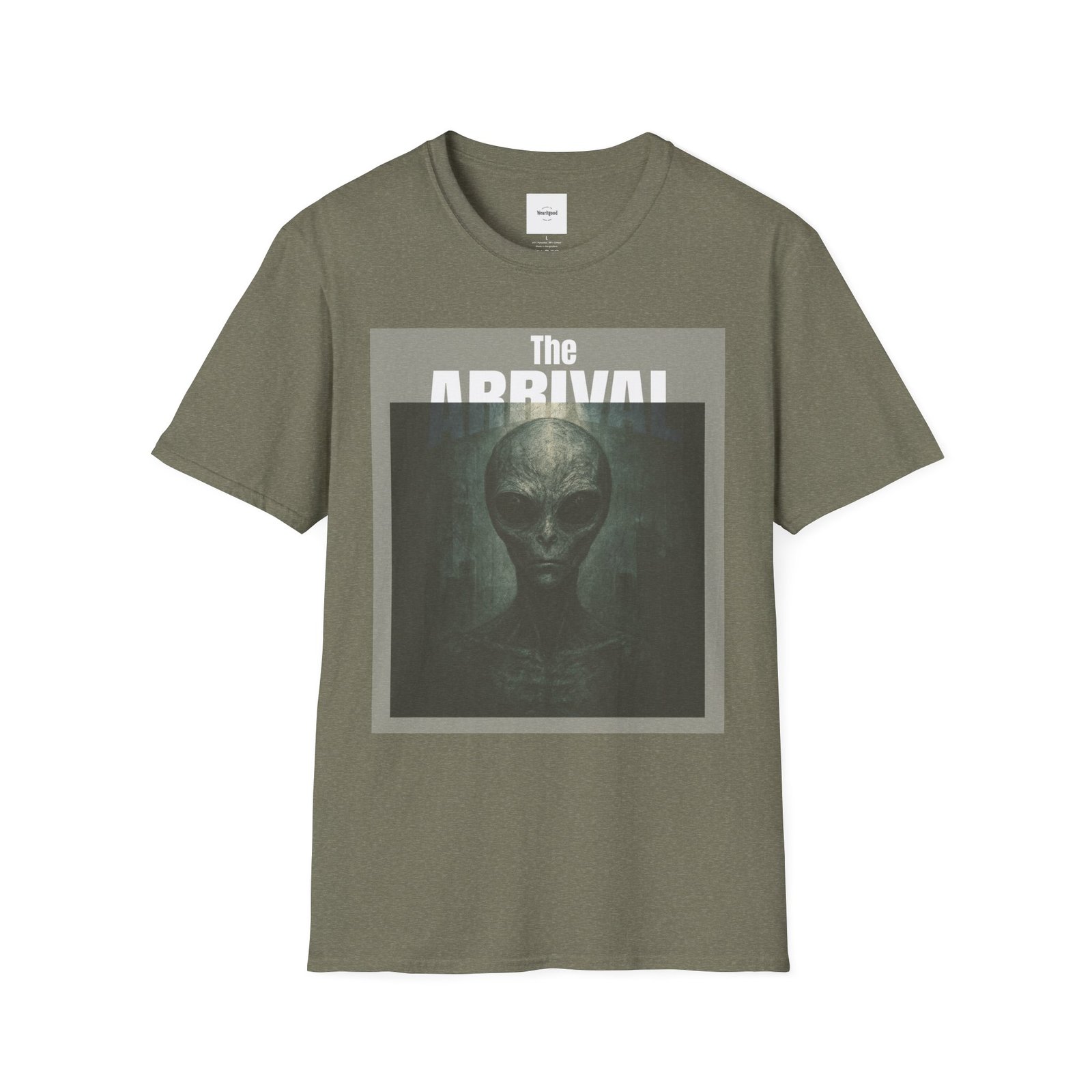 Alien Arrival-White letter Sci-Fi T-Shirt - Image 5
