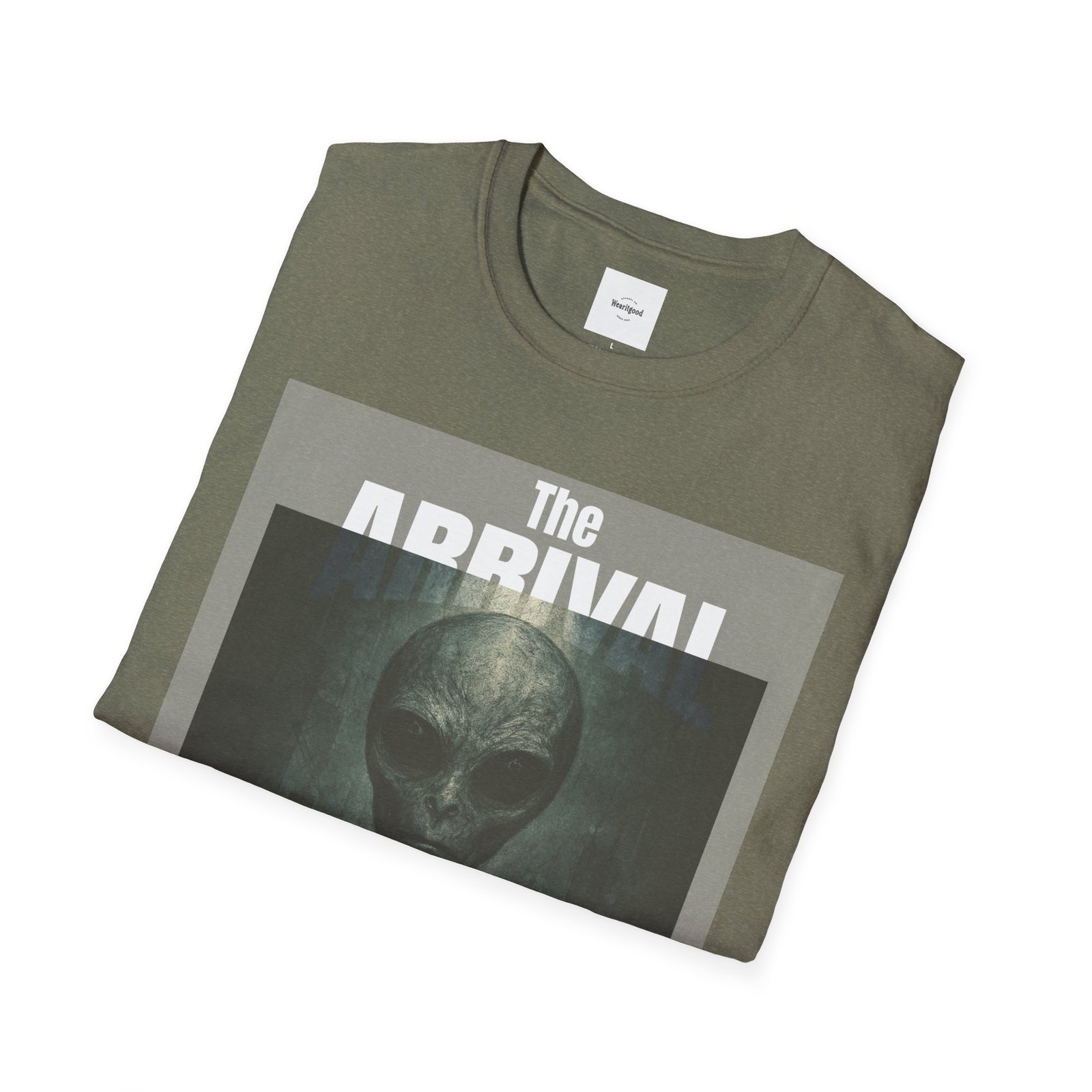 Alien Arrival-White letter Sci-Fi T-Shirt - Image 8