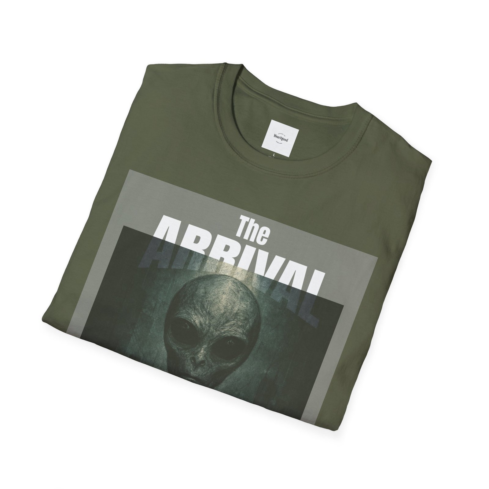 Alien Arrival-White letter Sci-Fi T-Shirt - Image 12