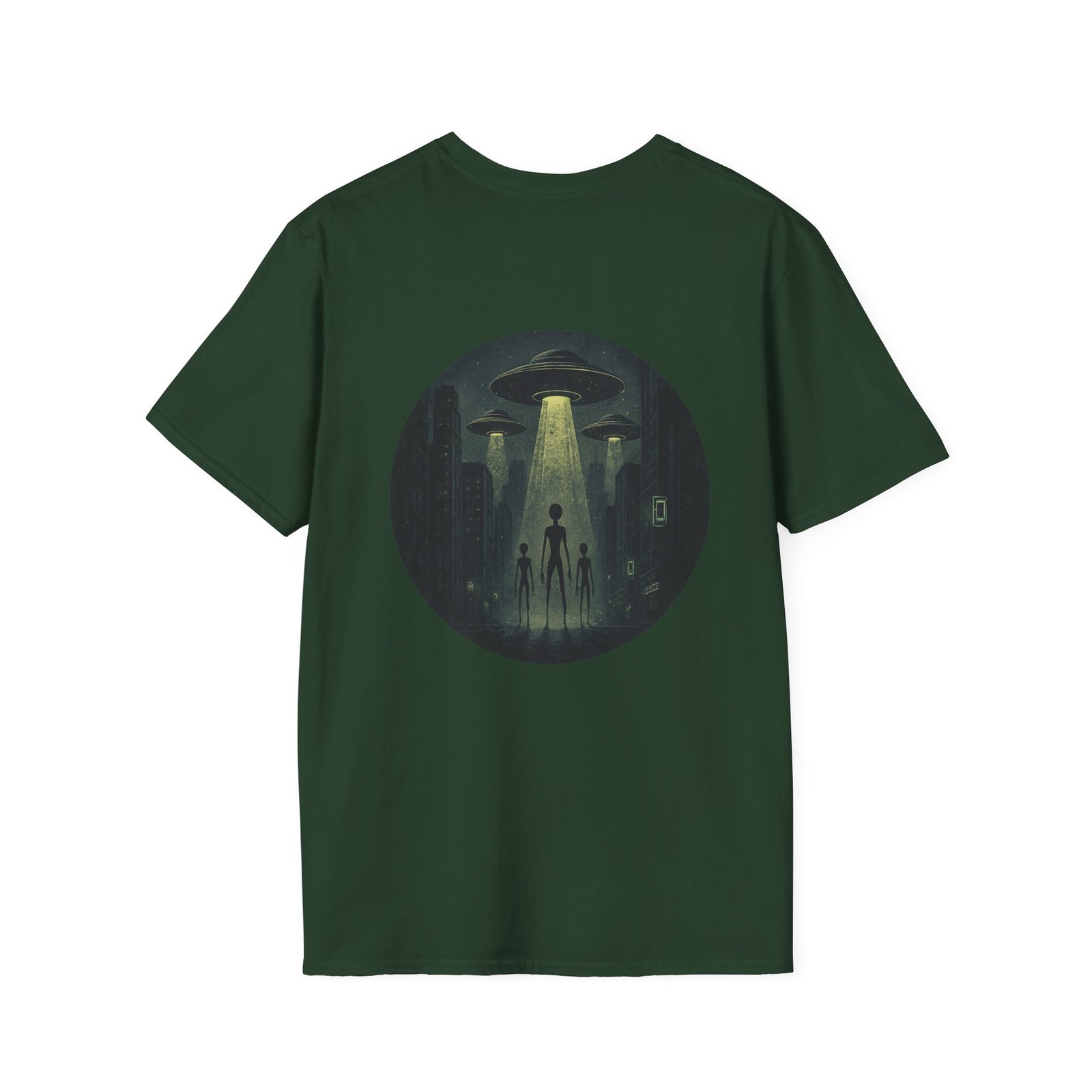 Alien Arrival-White letter Sci-Fi T-Shirt - Image 14