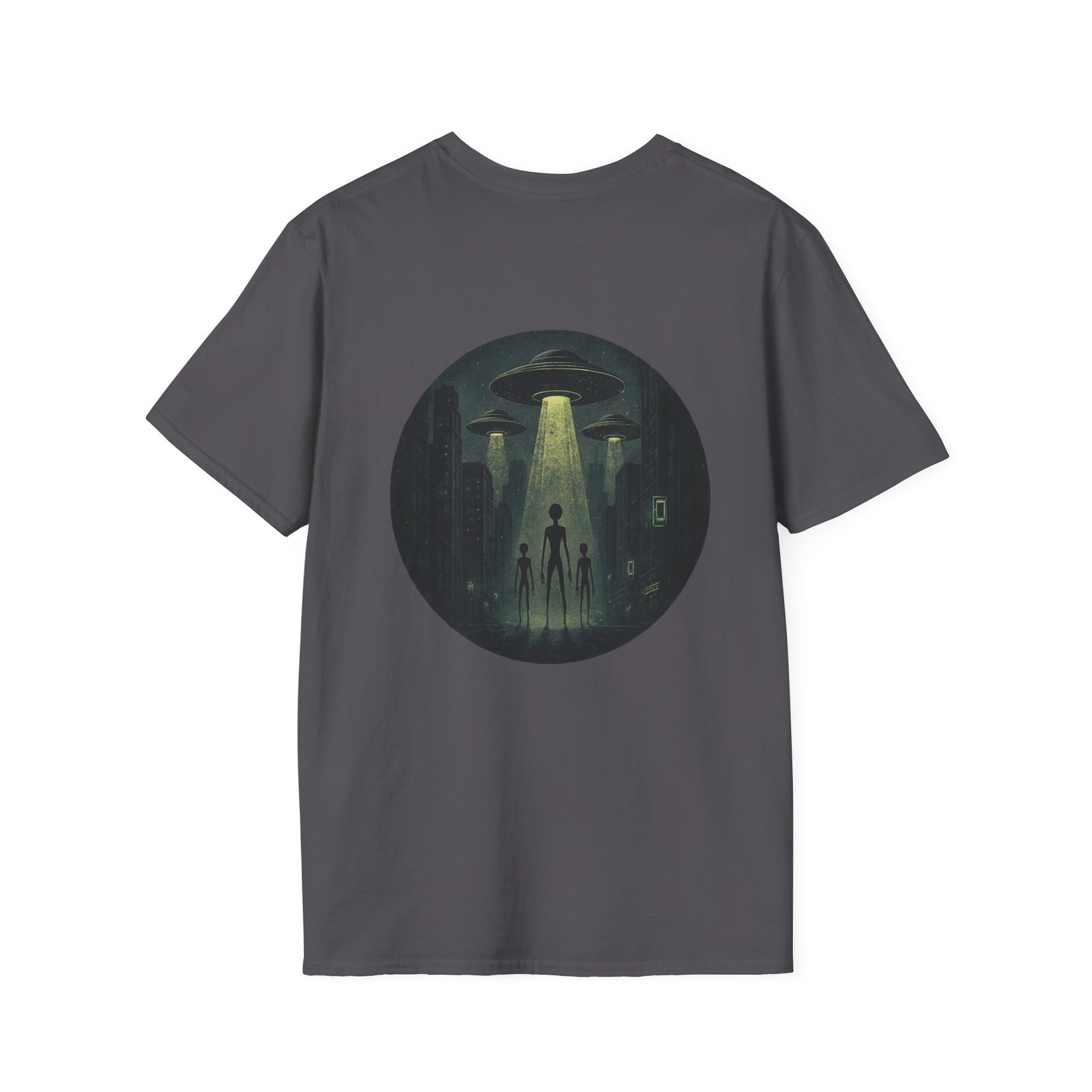 Alien Arrival-White letter Sci-Fi T-Shirt - Image 30
