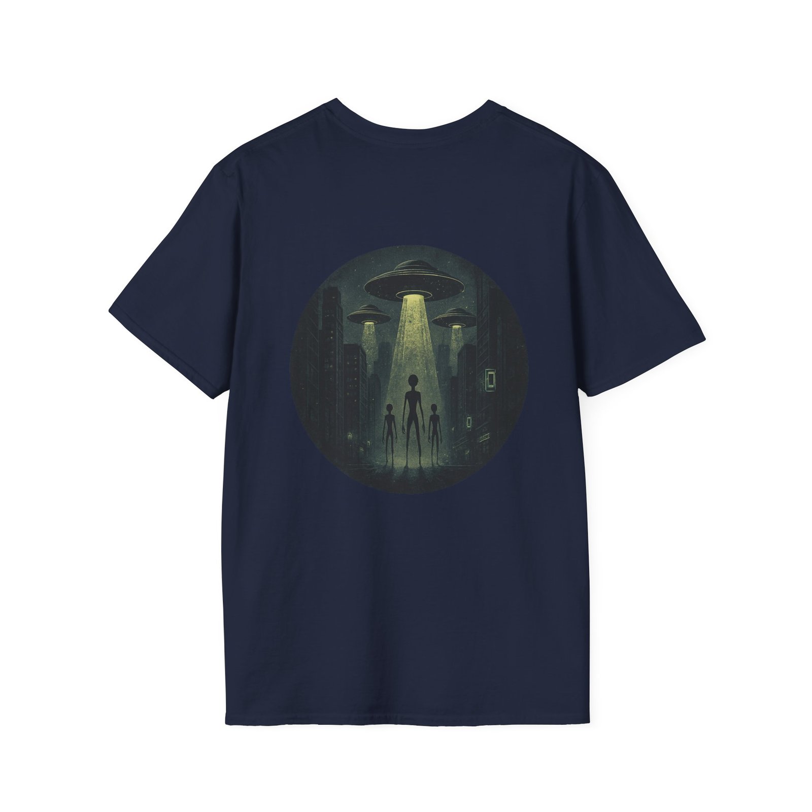 Alien Arrival-White letter Sci-Fi T-Shirt - Image 46