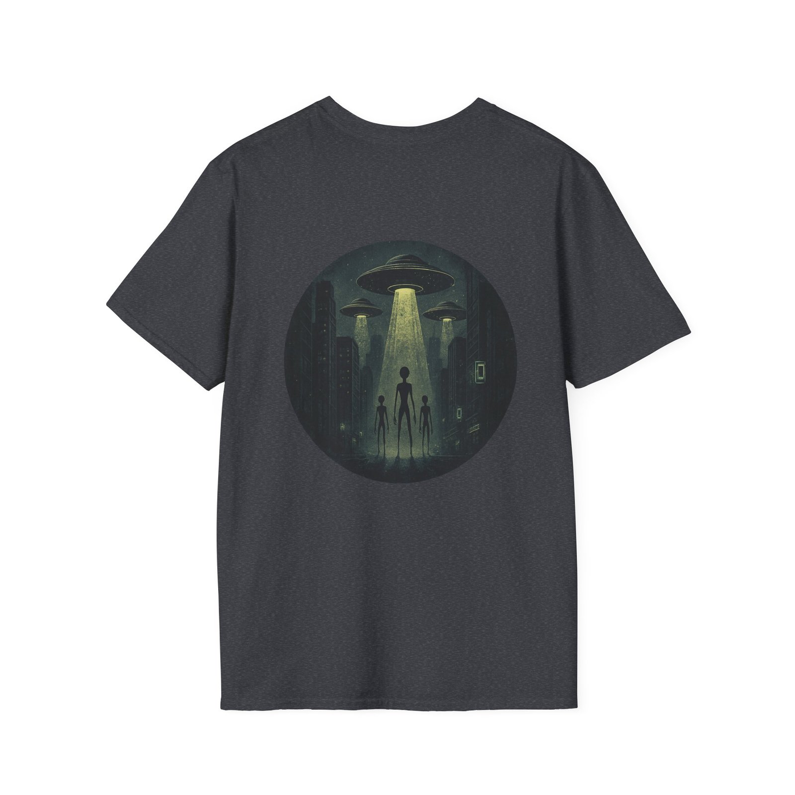 Alien Arrival-White letter Sci-Fi T-Shirt - Image 42