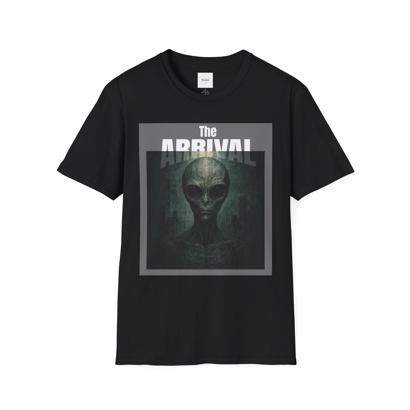 Alien Arrival-White letter Sci-Fi T-Shirt