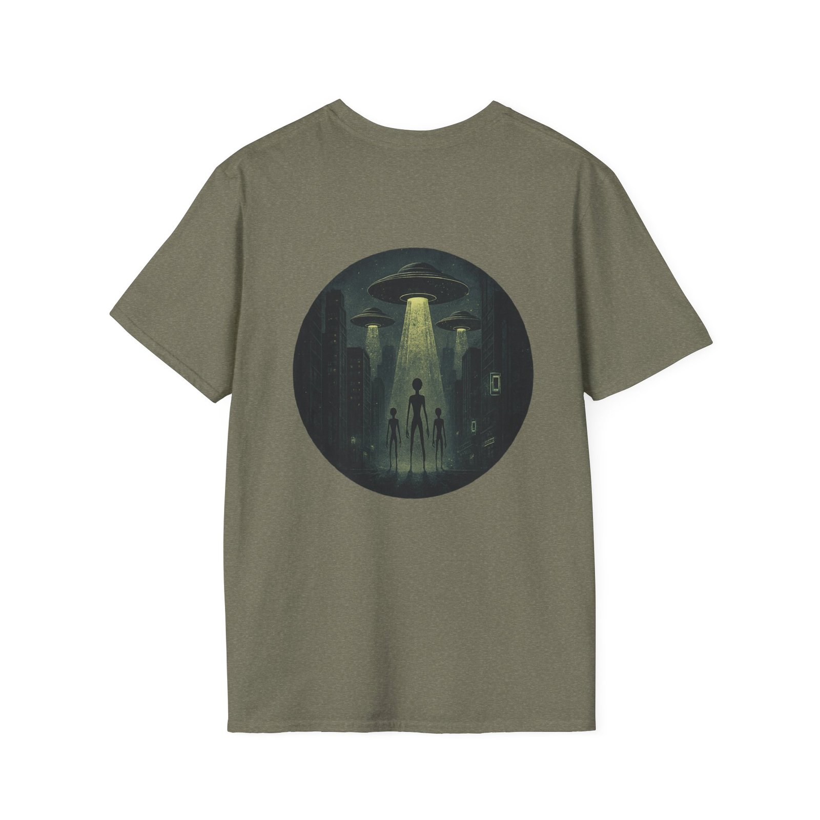 Alien Arrival-White letter Sci-Fi T-Shirt - Image 6