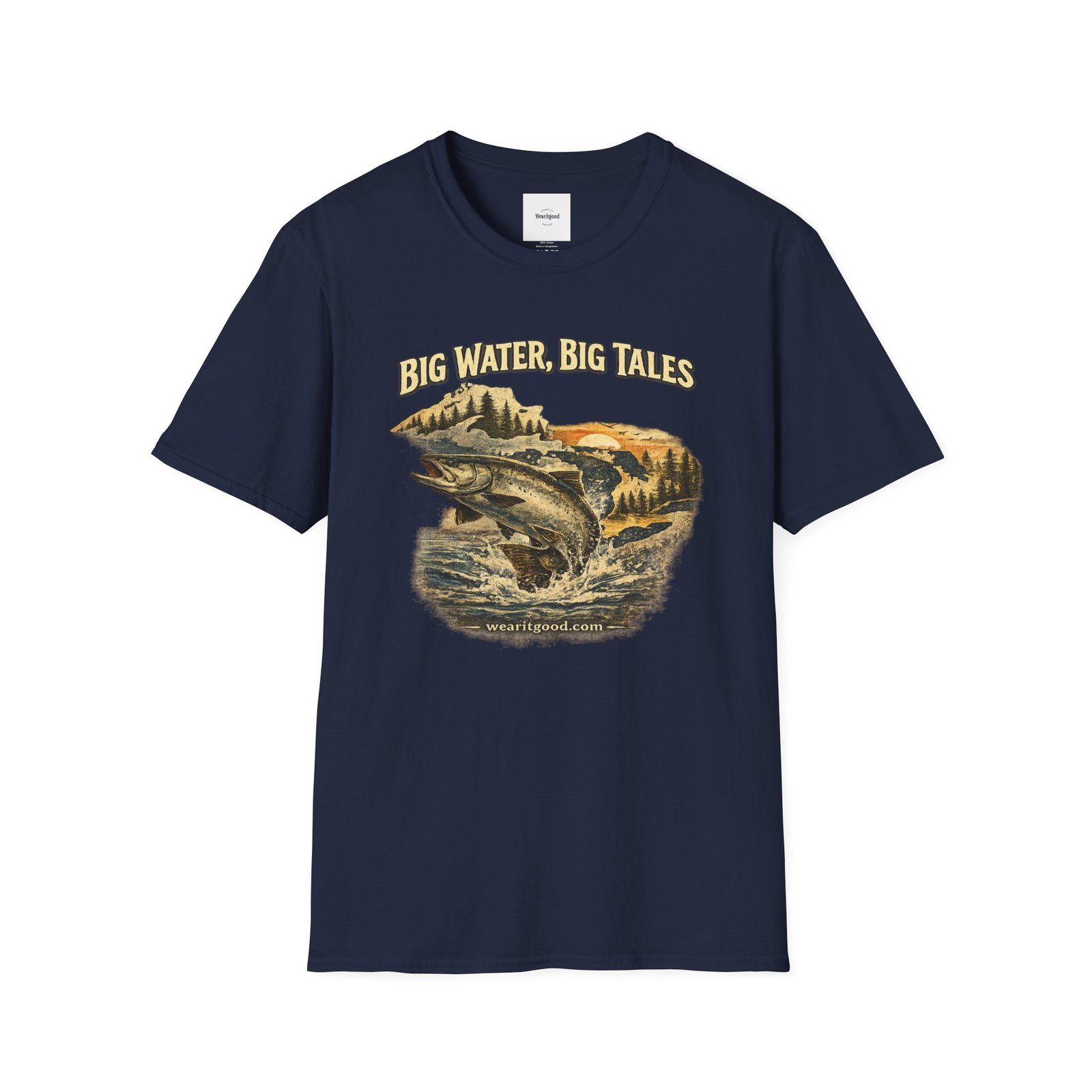 Big Water, Big Tales Fishing T-Shirt - Image 37