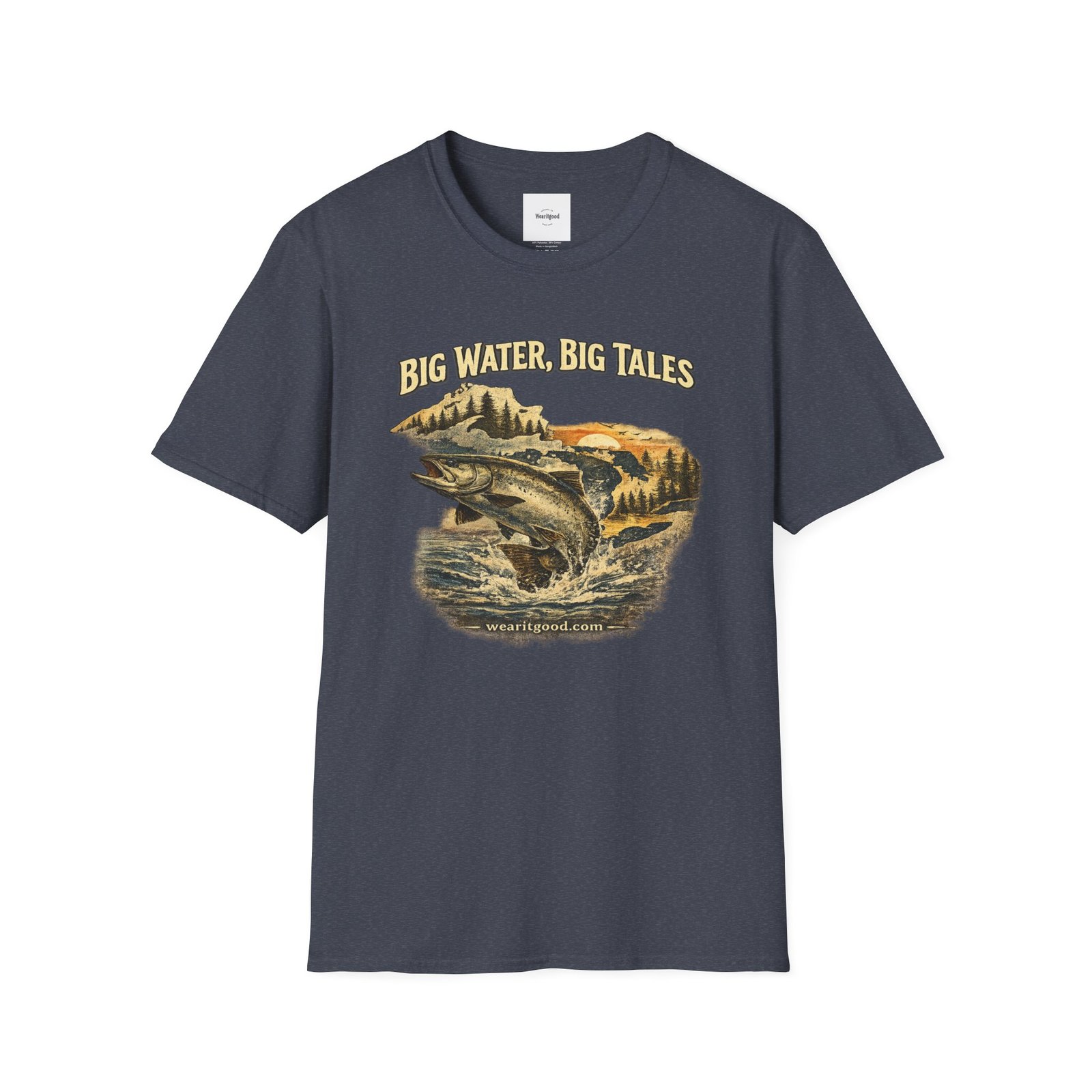Big Water, Big Tales Fishing T-Shirt - Image 41