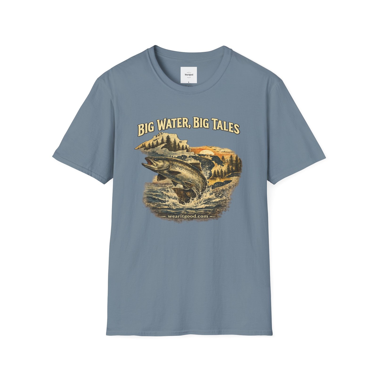 Big Water, Big Tales Fishing T-Shirt - Image 17