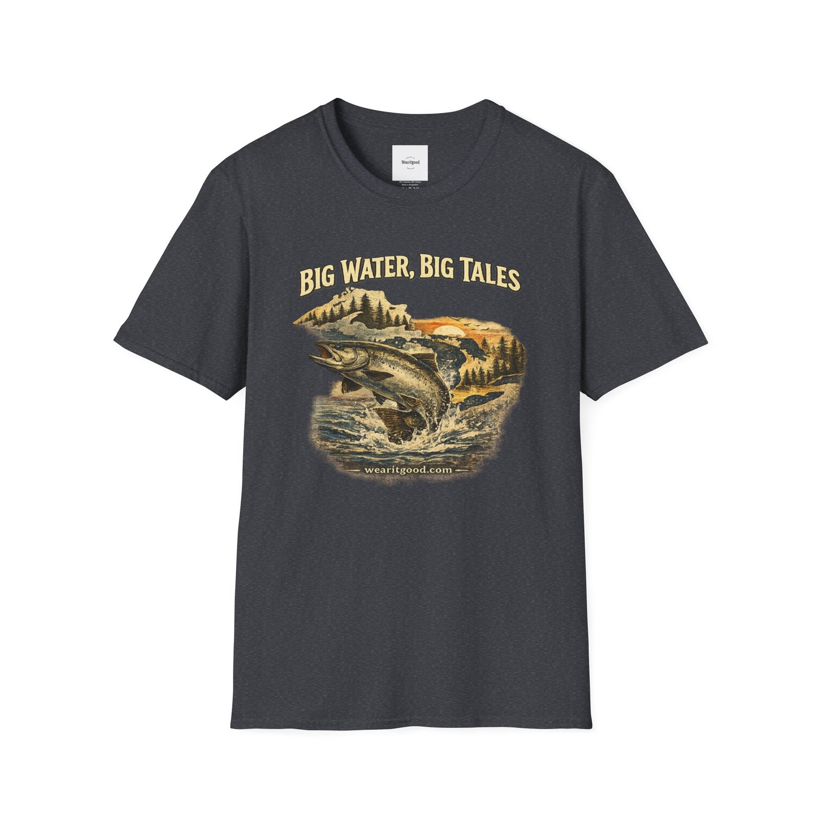 Big Water, Big Tales Fishing T-Shirt - Image 33